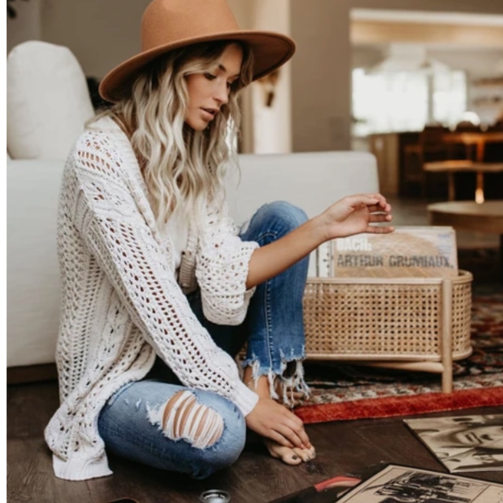 YULI Loose Knit Button Down Cardigan